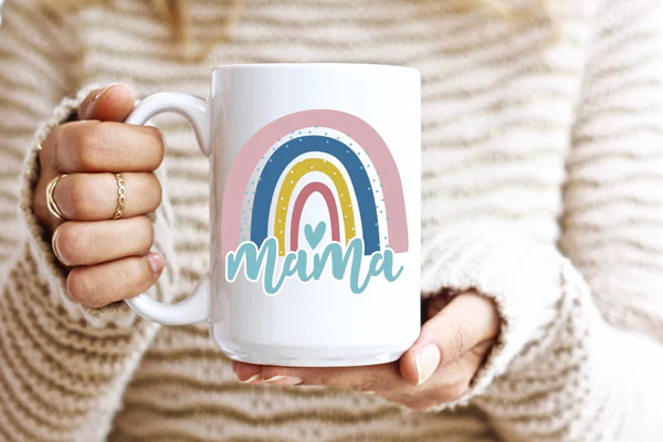 Mama Rainbow Coffee Mug Mama Mug Gift for New Motherhood Mom