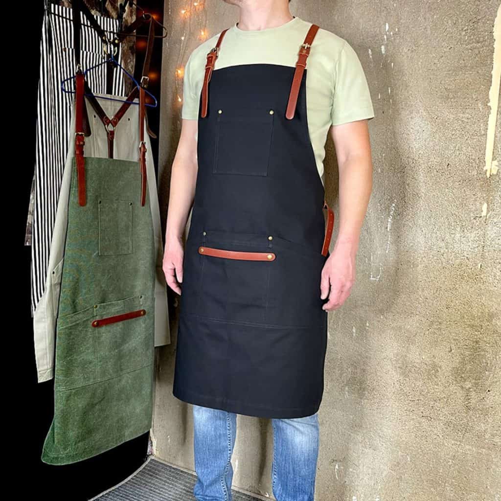 canvas-leather-bbq-grill-apron