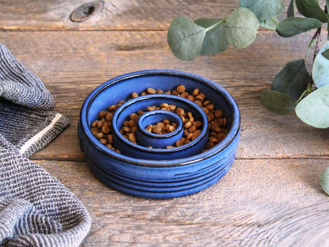 pottery-slow-feeding-dog-bowls